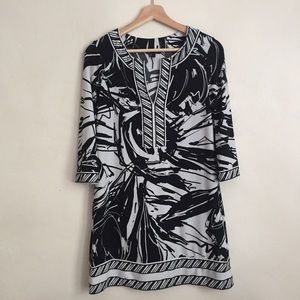 BCBGMaxAzria LT Dove Comb Dress Sz S Black/White